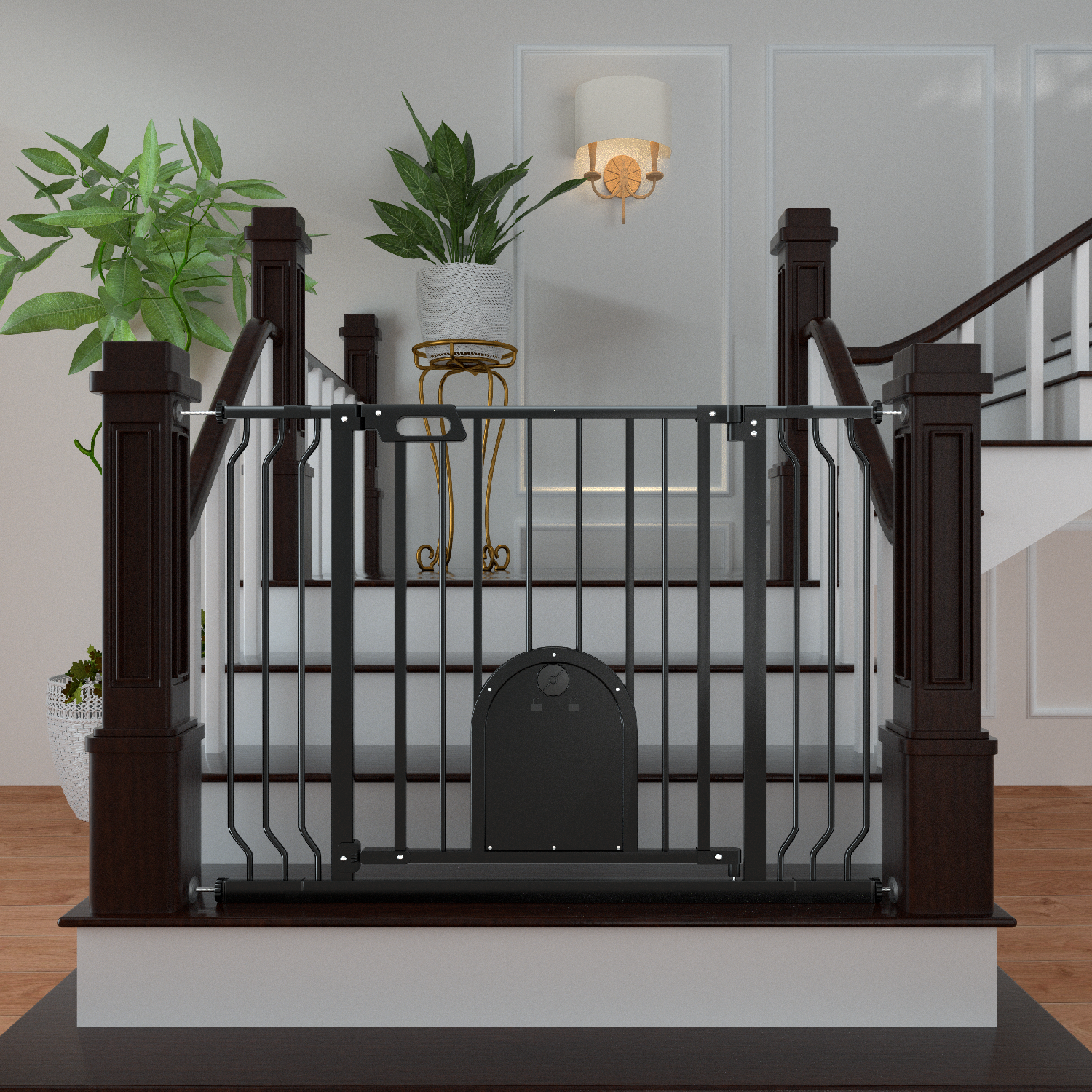FairyBaby Premium Quality Baby Gate with Cat Door