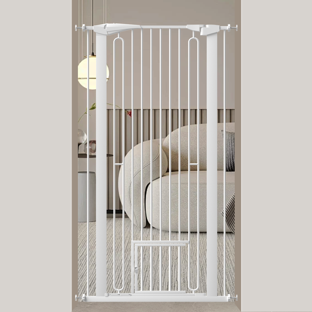 FairyBaby 61" Tall Pet Gate with Cat Door