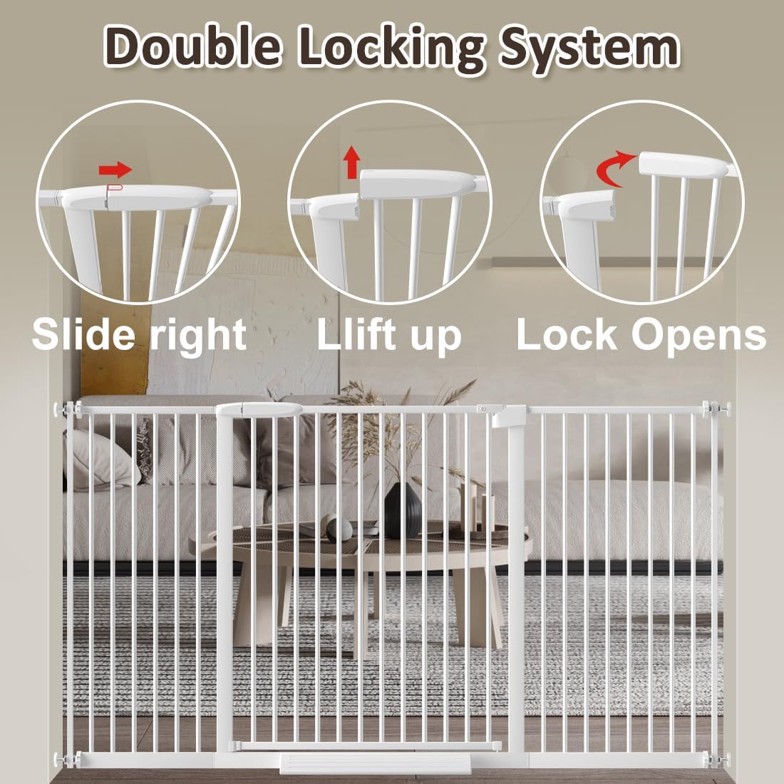 FairyBaby 30" Tall Safety Gate with Narrow Bar Spacing