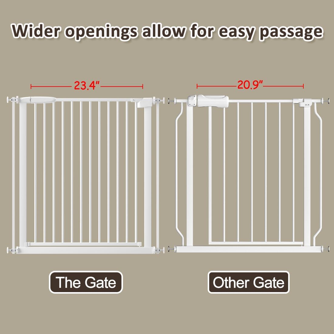 FairyBaby 30" Tall Safety Gate with Narrow Bar Spacing