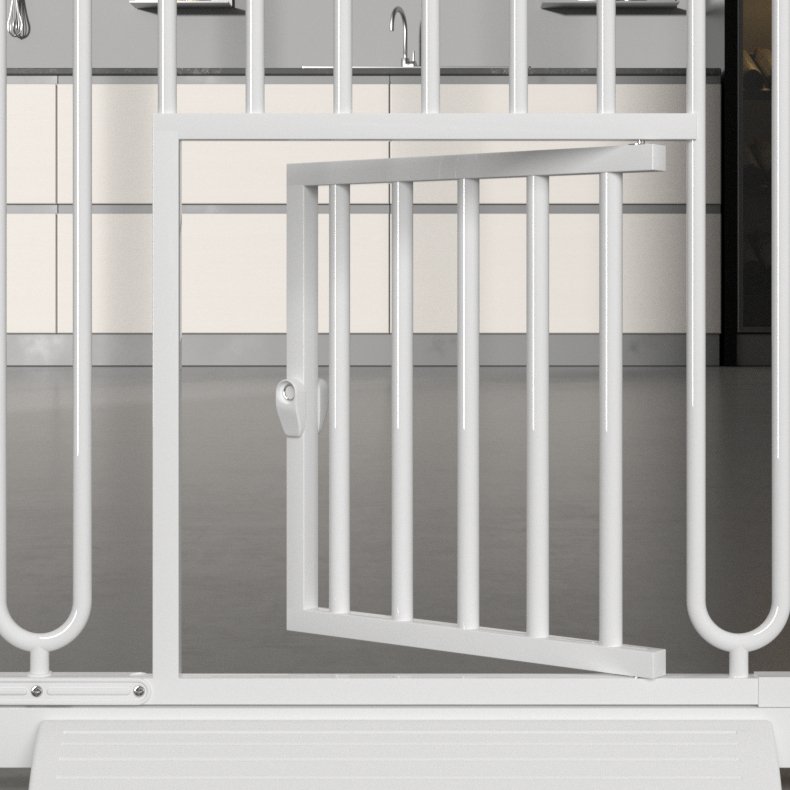 FairyBaby 61" Tall Pet Gate with Cat Door - FairyBaby