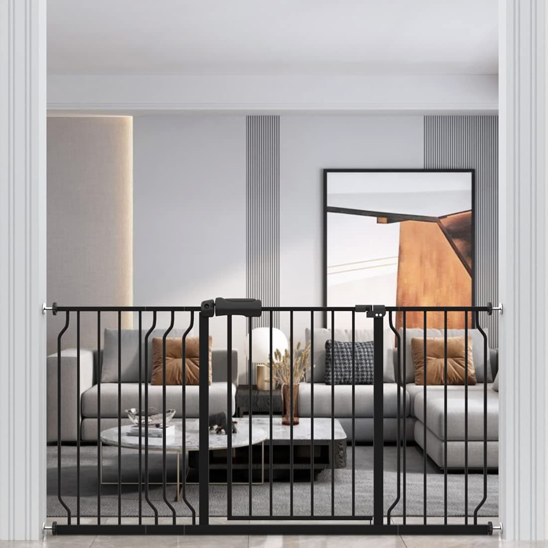 FairyBaby Extra Wide Baby Gate, Easy Install Extra Security, Sizes from 24" to 109" Available