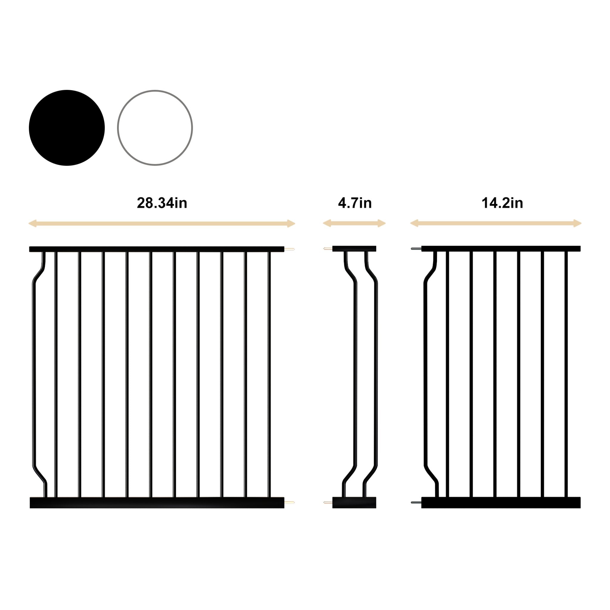 FairyBaby Extra Wide Baby Gate, Easy Install Extra Security, Sizes from 24" to 109" Available - FairyBaby