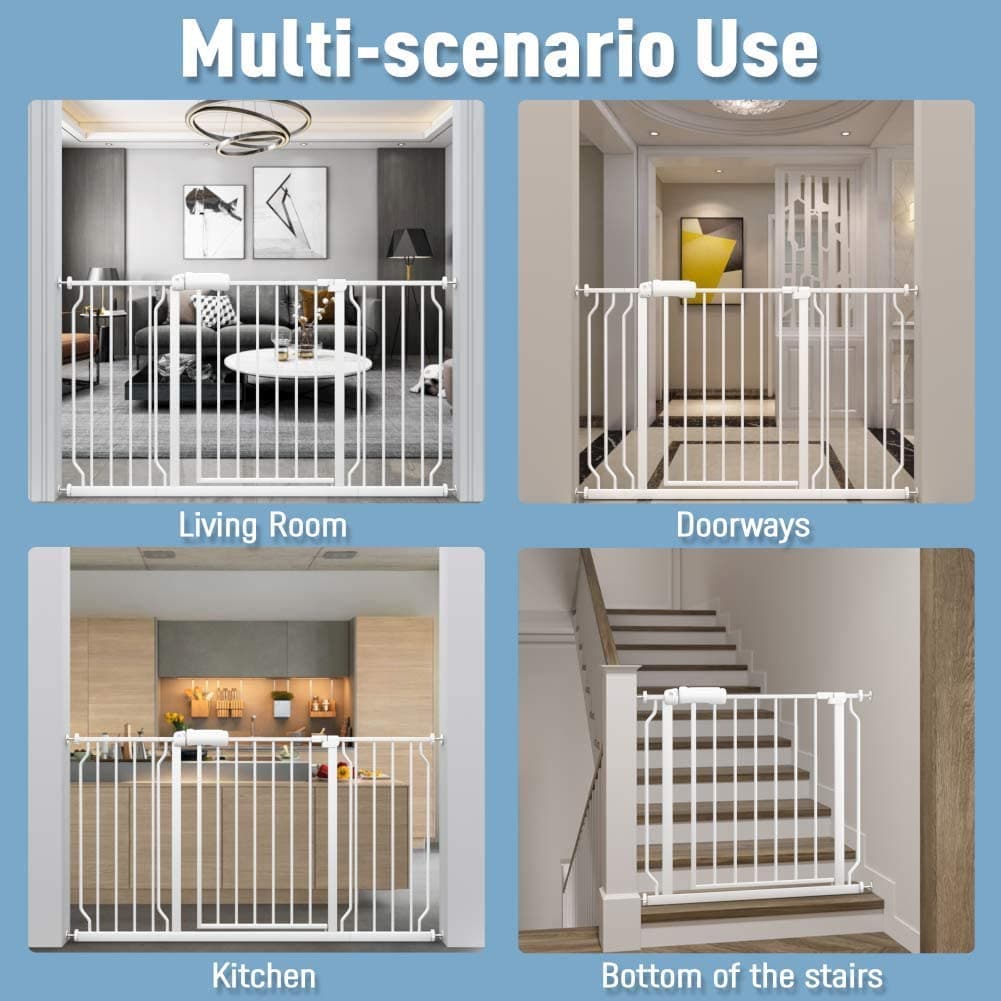 FairyBaby Extra Wide Baby Gate, Easy Install Extra Security, Sizes from 24" to 109" Available
