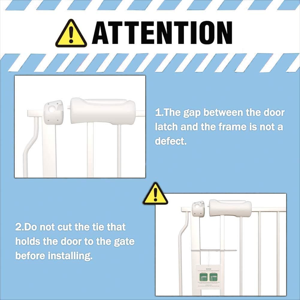 FairyBaby Extra Wide Baby Gate, Easy Install Extra Security, Sizes from 24" to 109" Available
