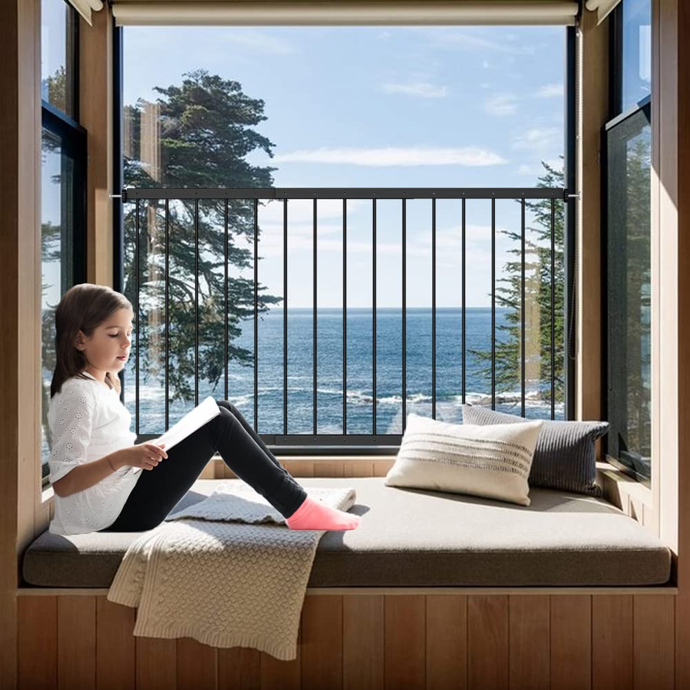 FairyBaby Pressure Mounted Window Guard for Kids White/Black