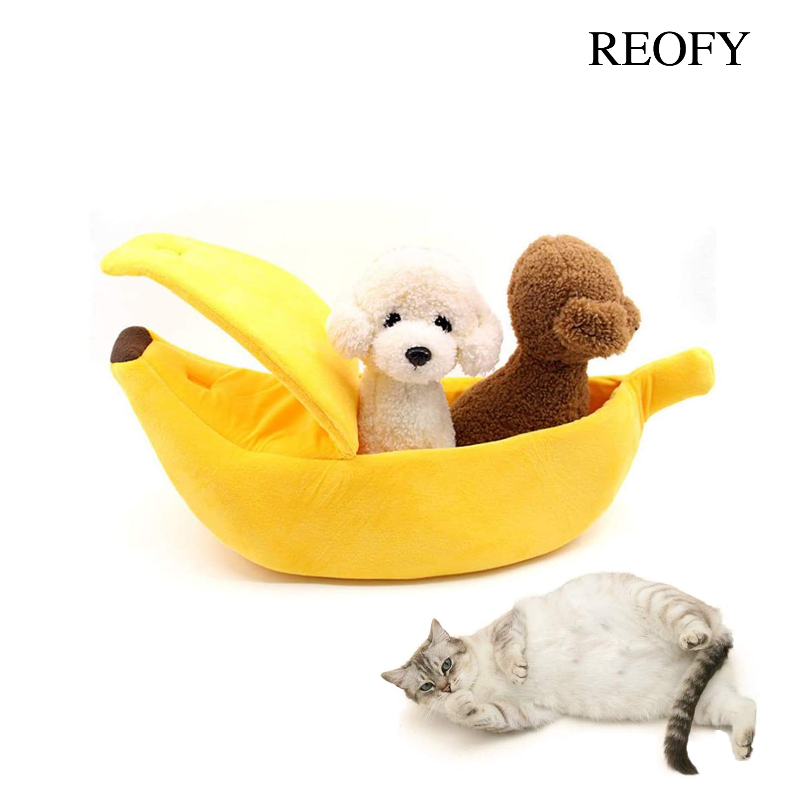 Reofy Luxury Pet Banana Bed